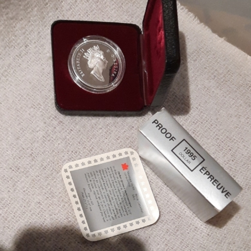 MINT CONDITION Royal Canadian Mint 1995 Proof Canadian Dollar Coin Display Case